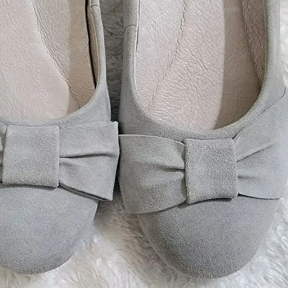 Dansko Lina Stone Suede Ballet Bow Flats‎ Comfort Size EU 36 US 5.5-6 EUC